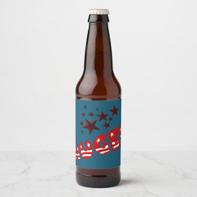 Trump HUGE Party Celebration Beer Bottle Labels (Front)