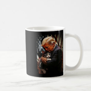 Trump Hugging An Orange Cat 2024 Make Cats Safe Ag Coffee Mug