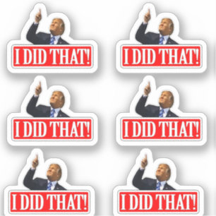 Trump I Did That Pointing Up 6 Stickers