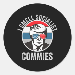 Trump I Smell Commies Political Humour  Classic Round Sticker