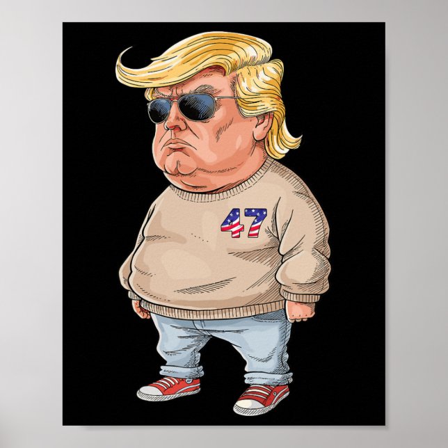 Trump I'm Just A Chill Guys Funny 2024 Meme  Poster (Front)