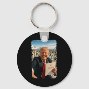 Trump Imposing Tariff On Penguin Ironic Politics M Keychain