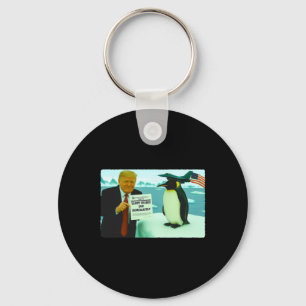 Trump Imposing Tariff On Penguin Ironic Politics M Keychain