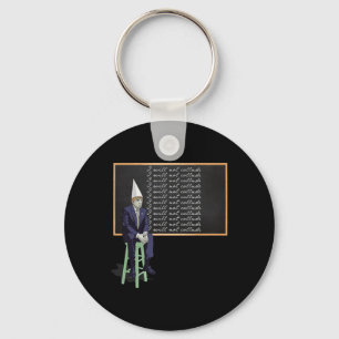Trump In Dunce Hat i Will Not Collude' Funny Trump Keychain