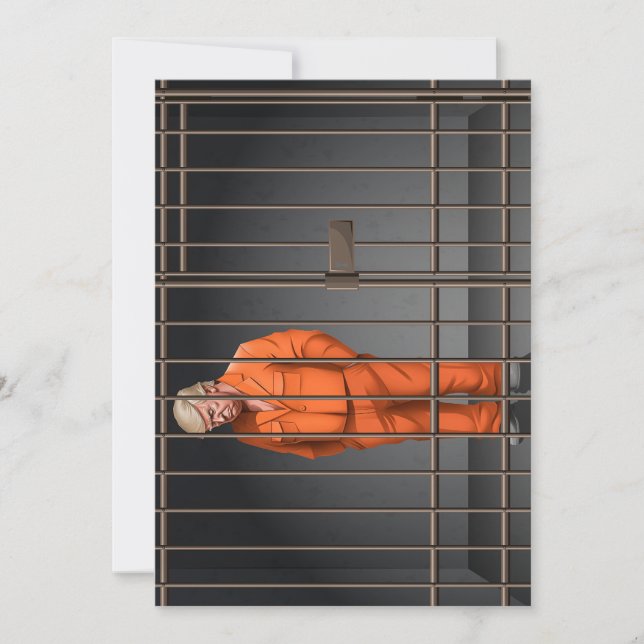 Trump in Jail 5" x 7" Flat Thank You Card  (Front)