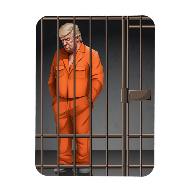 Trump in Jail Flexible Photo Magnet (Vertical)