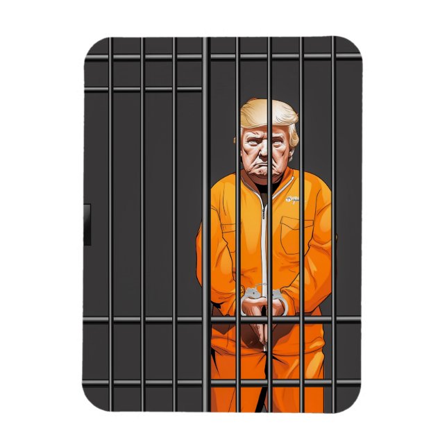 Trump in Jail Flexible Photo Magnet (Vertical)