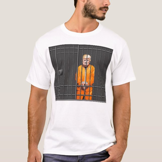 Trump in Jail Men's Basic T-Shirt  (Front)