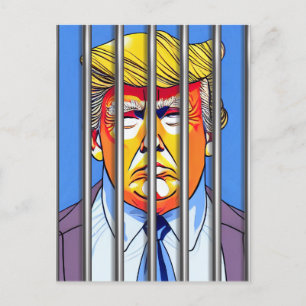 Trump in Jail Post Card, Taille : Carte postale st