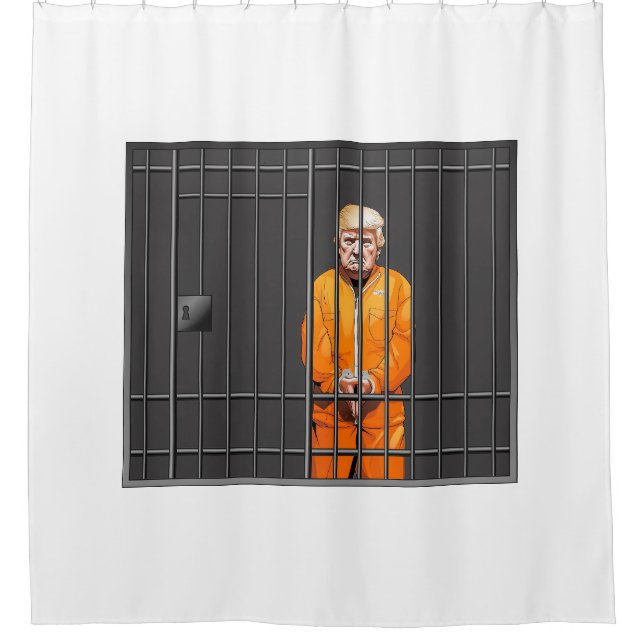 Trump in Jail Shower Curtain  (Front)