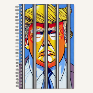 Trump in Jail Spiral Notebook 5.5" x 8.5"