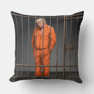 Trump in Jail Throw Pillow 20" x 20" 