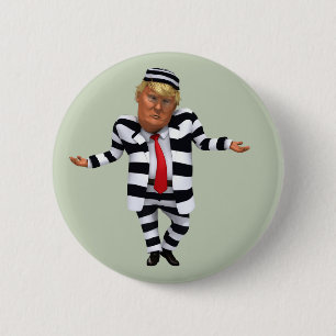 Trump in Prison Wear 2 Inch Round Button
