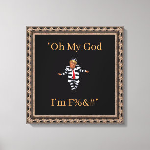 Trump in Prison Wear Canvas Print