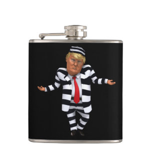Trump in Prison Wear Flask