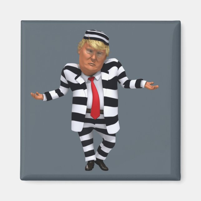 Trump in Prison Wear Magnet (Front)