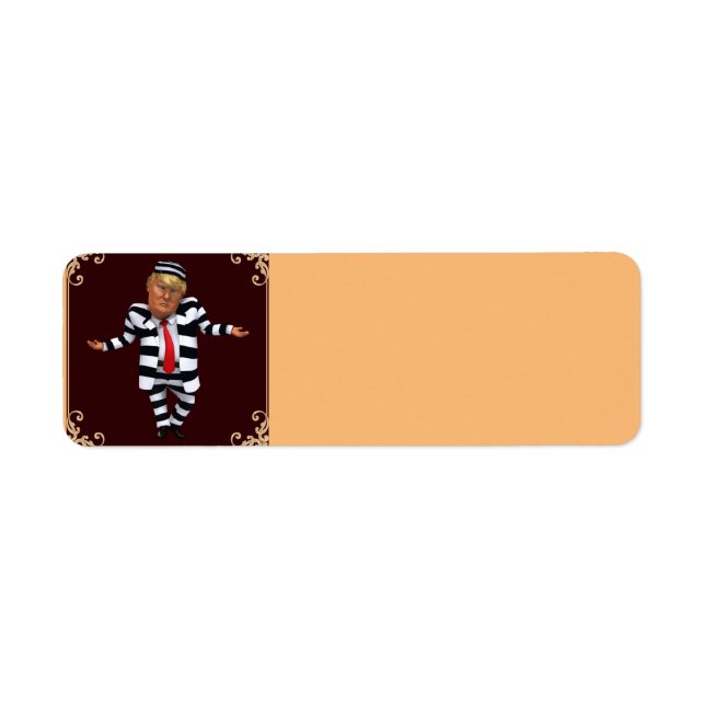 Trump in Prison Wear Return Adresse label (Devant)