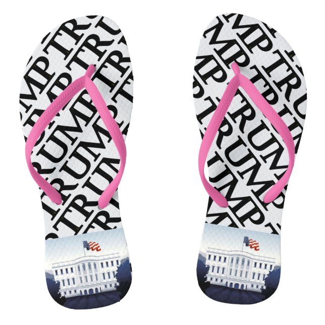 Trump in the White House Flip Flops (Footbed)