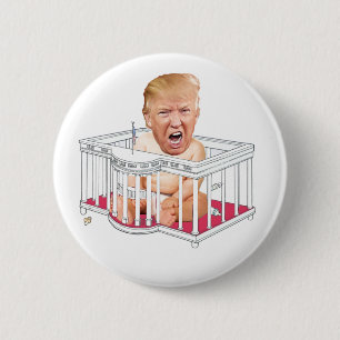 Trump in White House Playpen 2 Inch Round Button