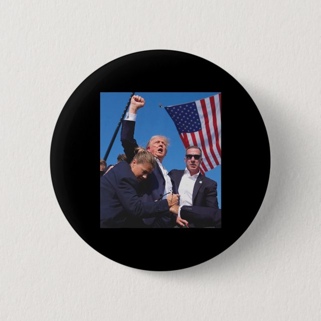 Trump Ination Attempt  2 Inch Round Button (Front)