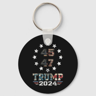 Trump Ination Attempt Trump 2024 You Missed Twice  Keychain