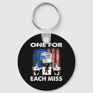 Trump Ination Attempt You Missed Twice One For Eac Keychain