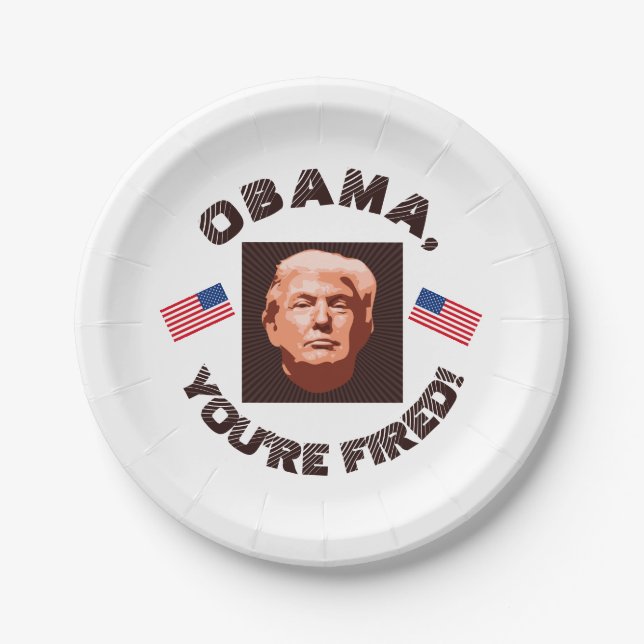 Trump Inauguration 2017 Custom Colour Paper Plate (Front)