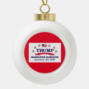 Trump Inauguration Ceramic Ball Christmas Ornament