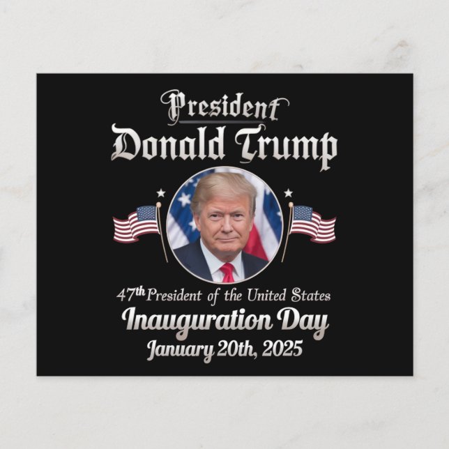 Trump Inauguration Day 2025 47th USA President Flyer (Front)