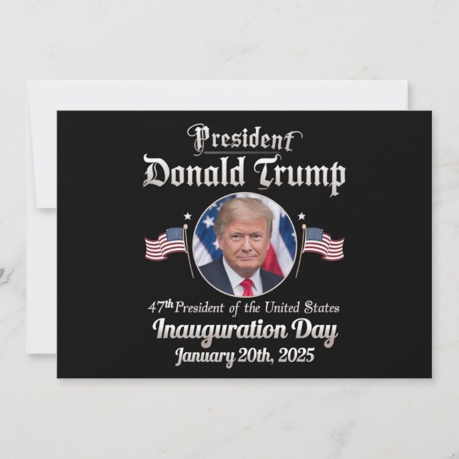 Trump Inauguration Day 2025 47th USA President Invitation (Front)