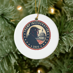 Trump Inauguration Day 2025 Proud Maga Ceramic Ornament