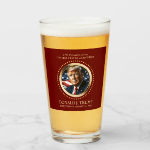 Trump Inauguration Day Celebration Beer Glass
