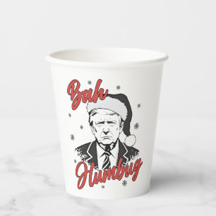 Trump Inauguration Day Christmas Santa bah humbug Paper Cups