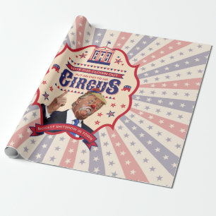 Trump Is A Clown - Vintage Circus Poster Wrapping Paper