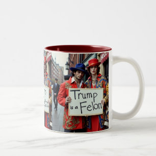 Trump is a Felon Resistance Movement Two-Tone Coffee Mug