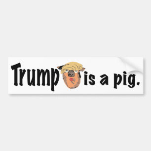Trump is a pig bumper sticker