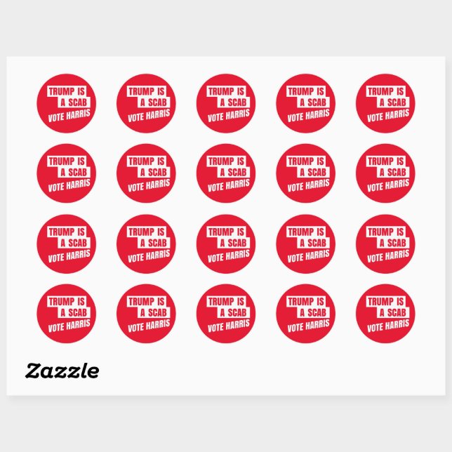 Trump Is A Scab Trump’s a Scab Classic Round Sticker (Sheet)