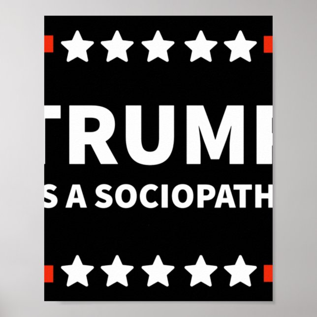 Trump Is A Sociopath 1  Poster (Front)