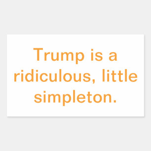 Trump is a stupid man-child Hankamer Artjunkhaus  Sticker