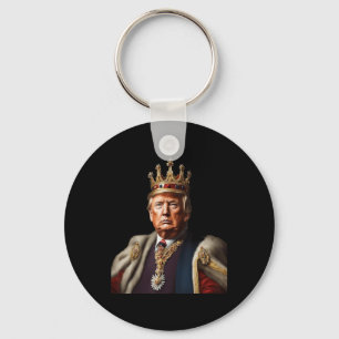 Trump Is King Long Live The King American Flag Pat Keychain