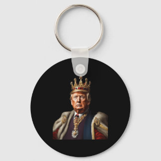 Trump Is King Long Live The King American Flag Pat Keychain