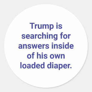 Trump is Lost Jeff Hankamer Artjunkhaus Comic Art Classic Round Sticker