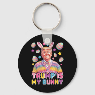 Trump Is My Bunny – Funny Trump Bunny Ears Keychain