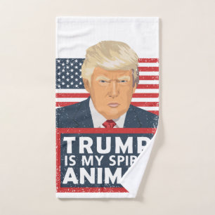 Trump is My Spirit Animal Funny Hand Towel