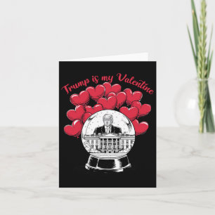 Trump Is My Valentine Funny Trump Coquette Bow Hea Card