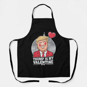 Trump is My Valentine Retro Valentines Day Apron