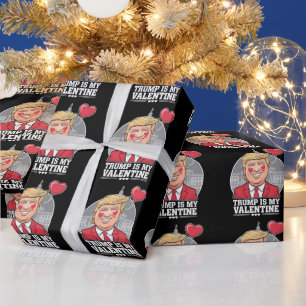Trump is My Valentine Retro Valentines Day  Wrapping Paper