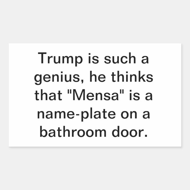 Trump is not a stable genius Hankamer Artjunkhaus Sticker (Front)