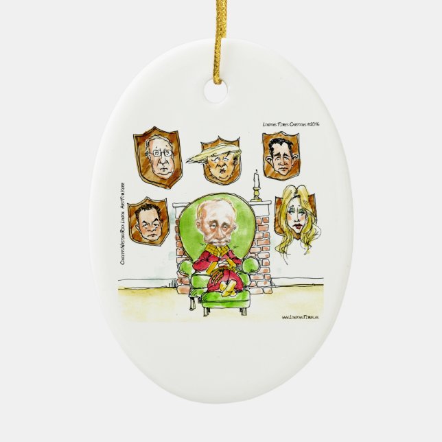Trump Is Putin On The Ritz Gifts Ceramic Ornament (Front)