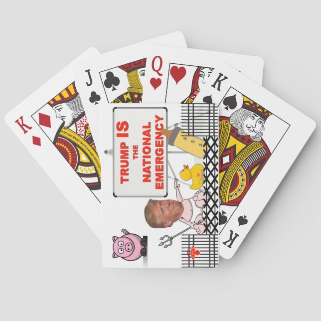 Trump IS the national emergency / Anti Trump, Playing Cards (Back)